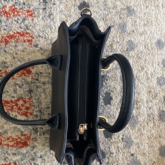 Minimalist Top Handle Structured Bag Black - Picture 2 of 7